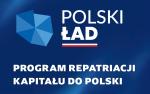 Na granatowej planszy napis: Polski Ład - program repatriacji kapitału do Polski