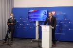 Konferencja prasowa Polski Ład - na zdjęciu wice minister finansów Jan Sarnowski