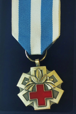 Na zdjęciu medal od Regionalnego Centrum Krwiodawstwa i Krwiolecznictwa