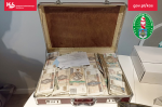 walizka z banknotami (200 zł i 500 zł)